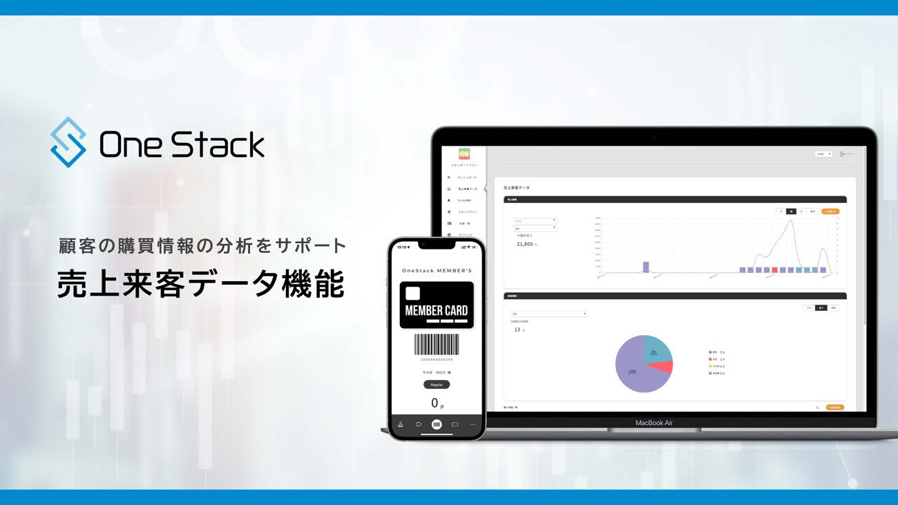 アプリマーケティングツール「One Stack（ワンスタック）」に売上来客データ分析機能を追加しました